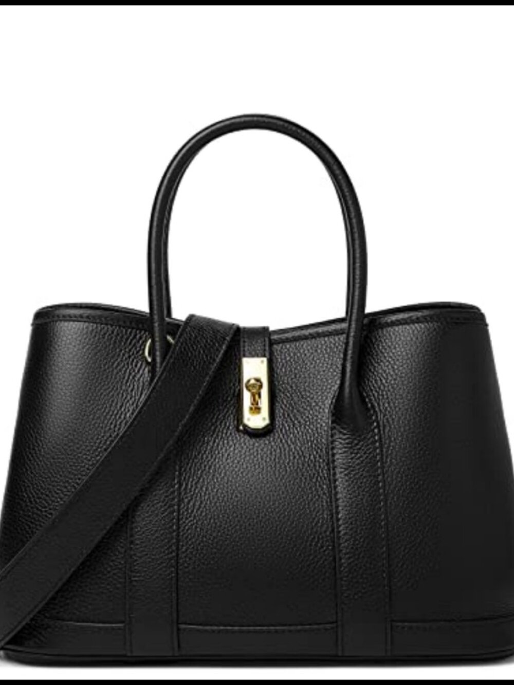 Full Grain Cowhide Pebble Leather Top Handle Satchel Tote Bag for Women